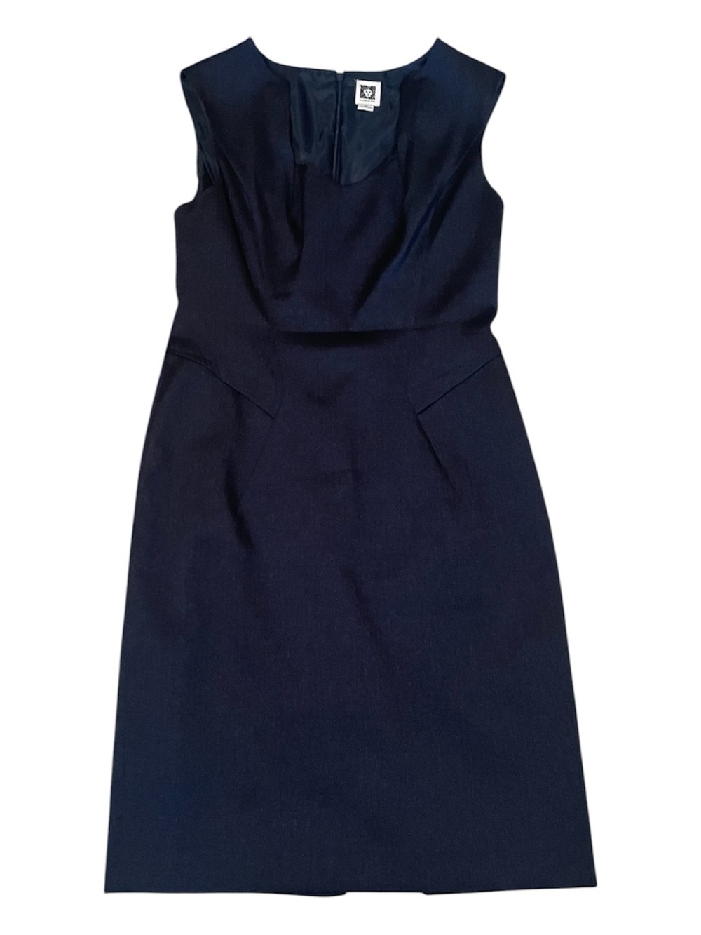Anne Klein Navy Sleeveless Midi Sheath Dress - Picture 5 of 5